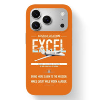 Thumbnail for Cessna Citation Excel design on orange magsafe iphone case, for iPhone 17 Pro