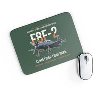 Thumbnail for F8F-2 Bearcat Climb First Fight Hard design on dark green rectangle mouse pad