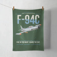 Thumbnail for F-94C Starfire design on dark green towel