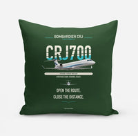 Thumbnail for Bombardier CRJ700 design on dark green pillow