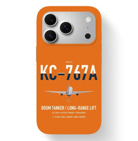 Thumbnail for Boeing KC-767A design on orange magsafe iphone case, for iPhone 17 Pro