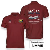 Thumbnail for MQ-4C Triton IFC-4 design on red+name double-side polo t-shirt, double-side print