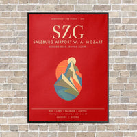 Thumbnail for Salzburg Airport SZG - Canvas Framed - Red