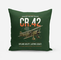 Thumbnail for Fiat CR.42 Falco design on dark green pillow