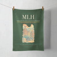 Thumbnail for EuroAirport Basel-Mulhouse-Freiburg (MLH) design on dark green towel