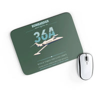 Thumbnail for Bombardier Learjet 36A design on dark green rectangle mouse pad