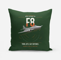 Thumbnail for Gloster Meteor F8 design on dark green pillow