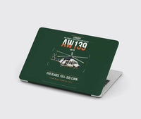 Thumbnail for Leonardo AW139 design on dark green MacBook case