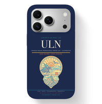 Thumbnail for Ulaanbaatar Airport (ULN) design on navy blue iPhone 17 Pro MagSafe case