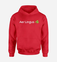 Thumbnail for Aer Lingus Airlines logo printed on red hoodie