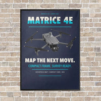 Thumbnail for DJI Matrice 4E vertical canvas print - framed - navy blue background