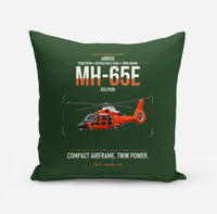 Thumbnail for Airbus MH-65E Dolphin design on dark green pillow