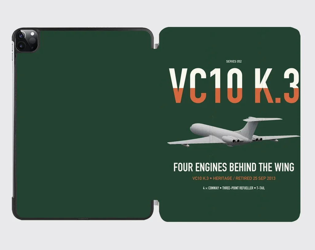 Vickers VC10 K.3 design on dark green ipad tablet case
