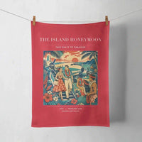 Thumbnail for VINTAGE G4104 - The Island Honeymoon - Designed Towels design on red