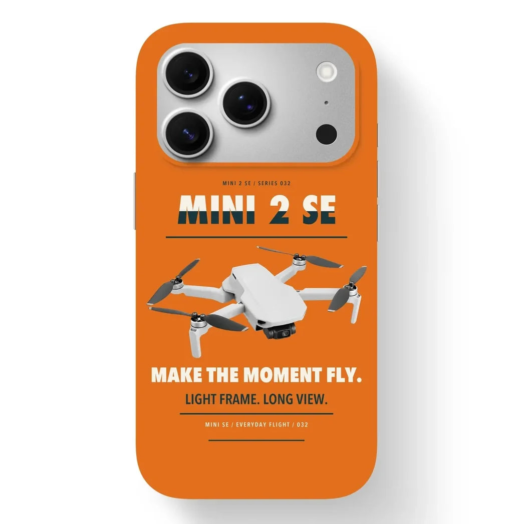 DJI Mini 2 SE Case design on orange iphone case