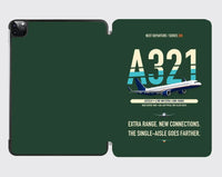 Thumbnail for Airbus A321XLR design on dark green ipad tablet case