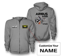Thumbnail for Airbus A320 & CFM56 Engine Designed Zipped Hoodies - view 13