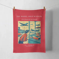 Thumbnail for VINTAGE G4381 - The Model Shop Window - Designed Towels design on red