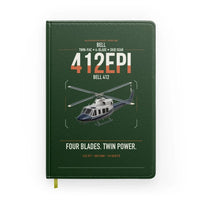 Thumbnail for Bell 412EPI design on dark green notebook