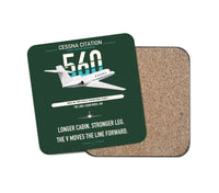 Thumbnail for Cessna Citation 560 - Citation V design on dark green 1 piece coaster