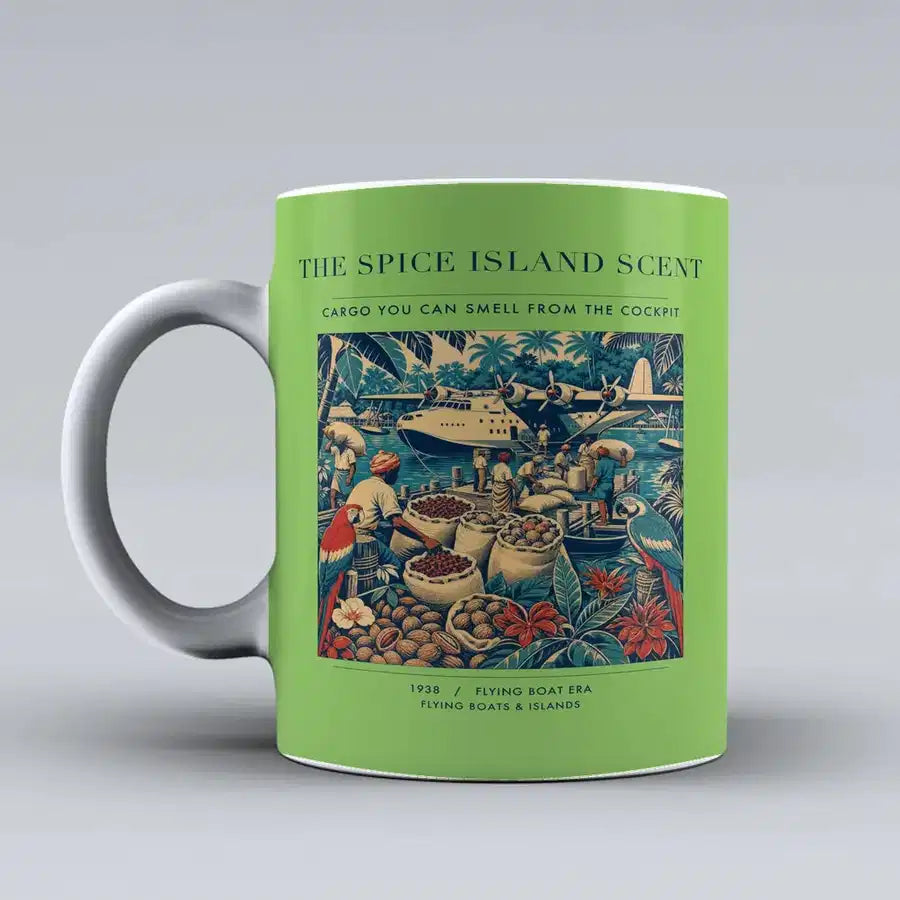 VINTAGE G4279 - The Spice Island Scent - Ceramic Mug design on lightgreen