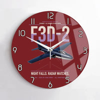 Thumbnail for F3D-2 Skyknight design on dark red no frame wall clock