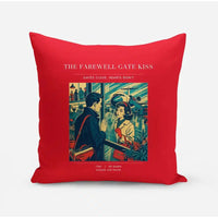 Thumbnail for VINTAGE G4380 - The Farewell Gate Kiss - Designed Pillows design on red