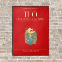 Thumbnail for Iloilo International Airport ILO - Canvas Framed - Red