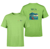 Thumbnail for Augusto C. Sandino International Airport (MGA) design printed on light green double-side t-shirt