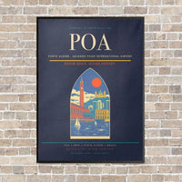 Thumbnail for Porto Alegre - Salgado Filho International Airport POA - Canvas Framed - Navy Blue