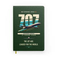 Thumbnail for Boeing 707-320C design on dark green notebook
