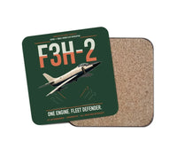 Thumbnail for F3H-2 Demon design on dark green 1 piece coaster