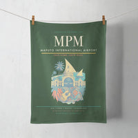 Thumbnail for Maputo International Airport (MPM) design on dark green towel