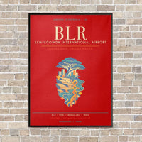 Thumbnail for Kempegowda International Airport Bengaluru BLR - Canvas Framed - Red