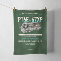 Thumbnail for PT6E-67XP design on dark green towel