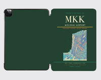 Thumbnail for Molokai Airport (MKK) design on dark green ipad tablet case