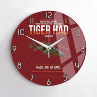 Thumbnail for Airbus Helicopters Tiger HAD design on dark red no frame wall clock