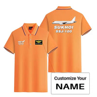 Thumbnail for Customisable Sukhoi Superjet 100 Polo Shirt - view 13