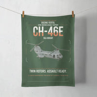Thumbnail for Boeing Vertol CH-46E Sea Knight design on dark green towel