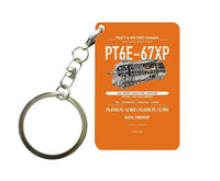 Thumbnail for PT6E-67XP Key Chain design on orange key chain
