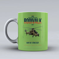 Thumbnail for Denel Rooivalk Mk 1F design on light green ceramic mug, double-side print