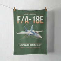 Thumbnail for F-A-18E Super Hornet design on dark green towel