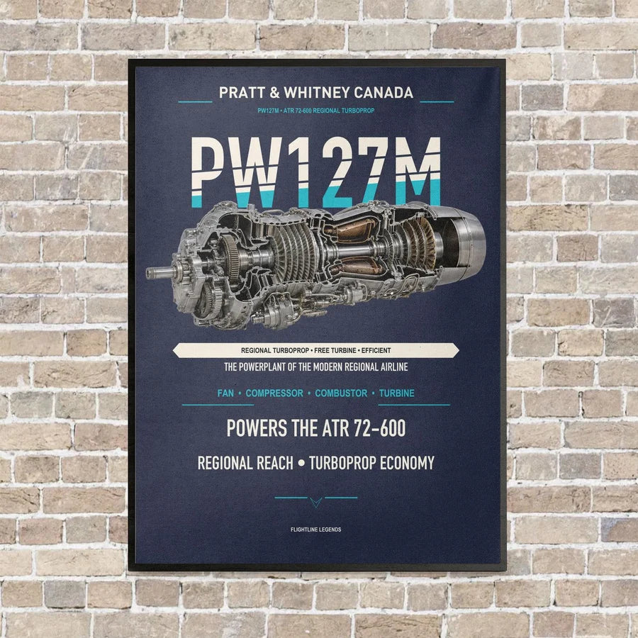PW127M vertical canvas print - framed - navy blue background