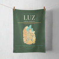 Thumbnail for Lublin Airport (LUZ) design on dark green towel