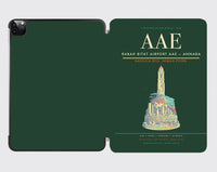Thumbnail for Rabah Bitat Airport (AAE) design on dark green ipad tablet case