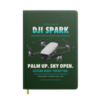 Thumbnail for DJI Spark design on dark green notebook
