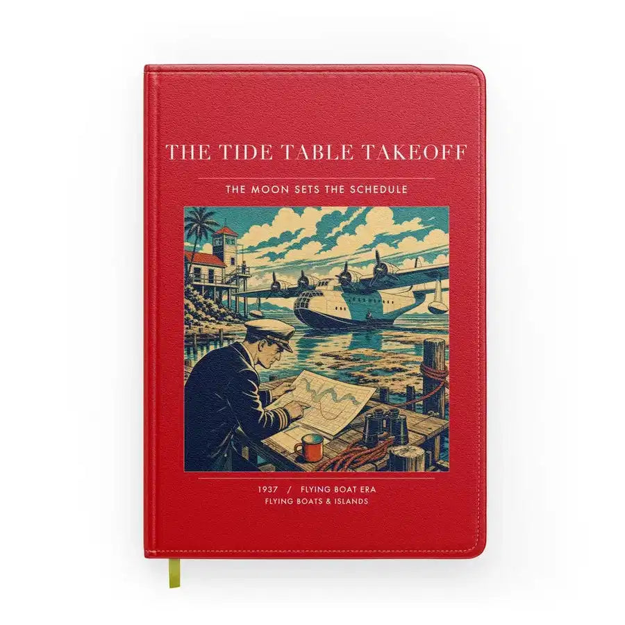 VINTAGE G4272 - The Tide Table Takeoff - Designed Notebooks design on red