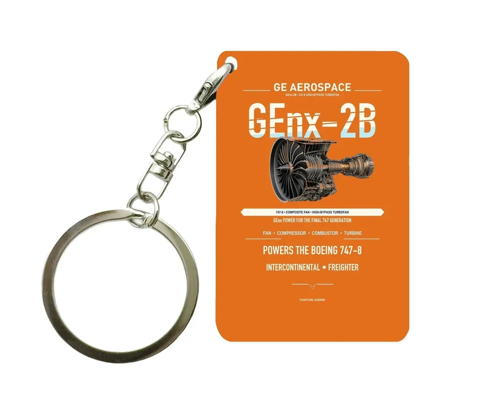 GEnx-2B Key Chain design on orange key chain