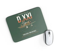 Thumbnail for Fokker D.XXI — Dutch LVA aircraft 221 design on dark green rectangle mouse pad
