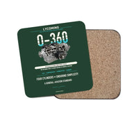 Thumbnail for O-360 design on dark green 1 piece coaster